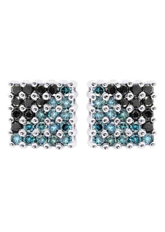 Diamond Earrings For Men | 1.86 Carats 14K White Gold