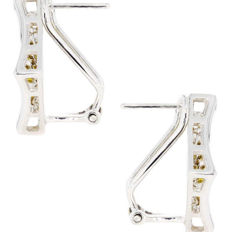 Diamond Earrings For Men | 2.39 Carats 14K White Gold