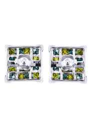 Diamond Earrings For Men | 1.96 Carats 14K White Gold