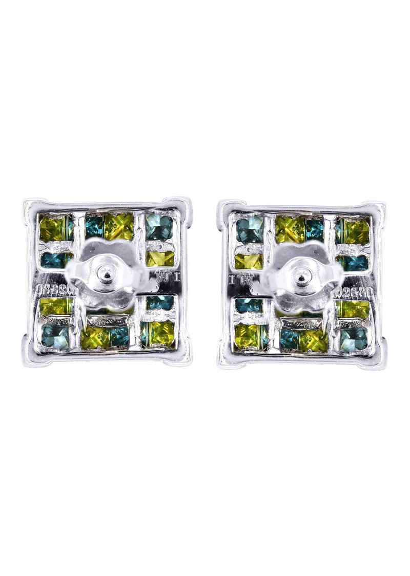 Diamond Earrings For Men | 1.96 Carats 14K White Gold