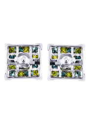 Diamond Earrings For Men | 1.96 Carats 14K White Gold