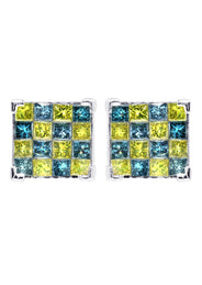 Diamond Earrings For Men | 1.96 Carats 14K White Gold