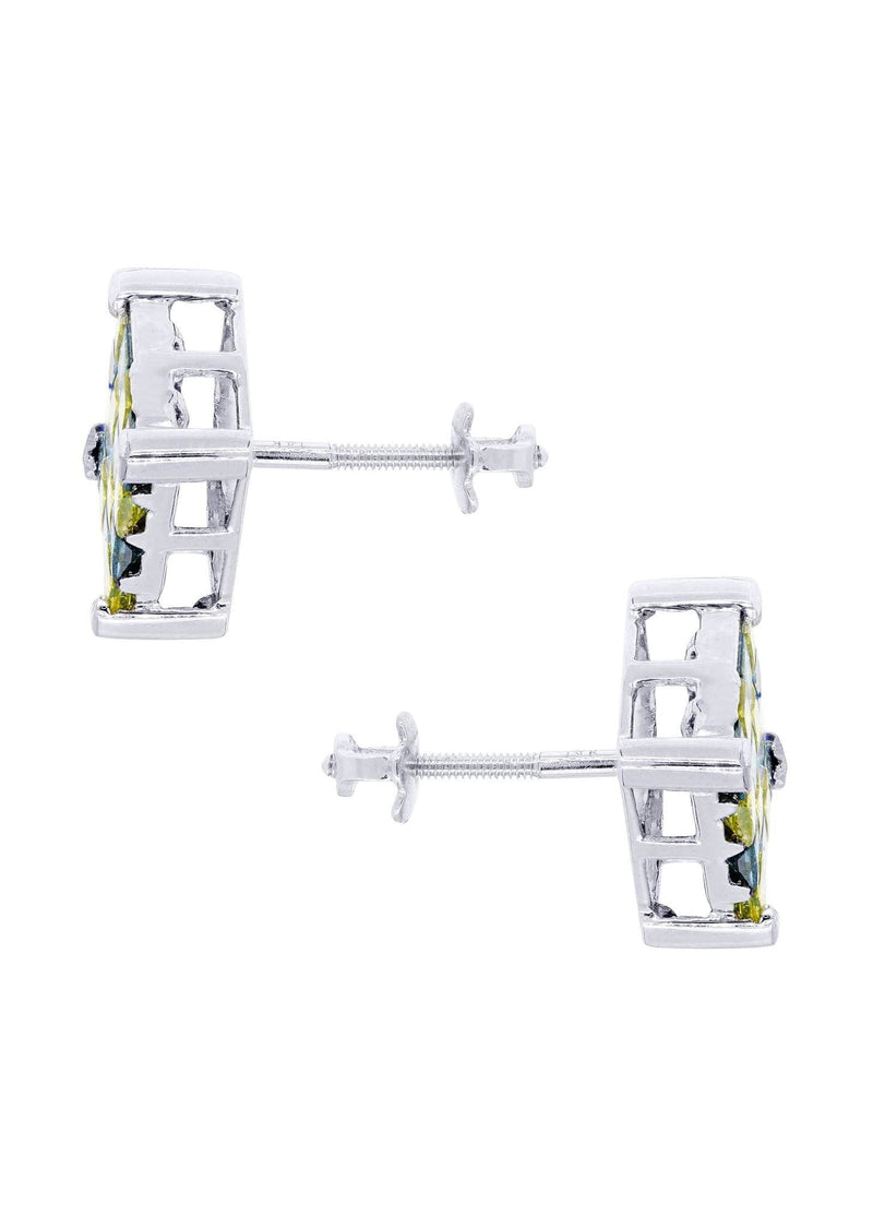 Diamond Earrings For Men | 1.96 Carats 14K White Gold