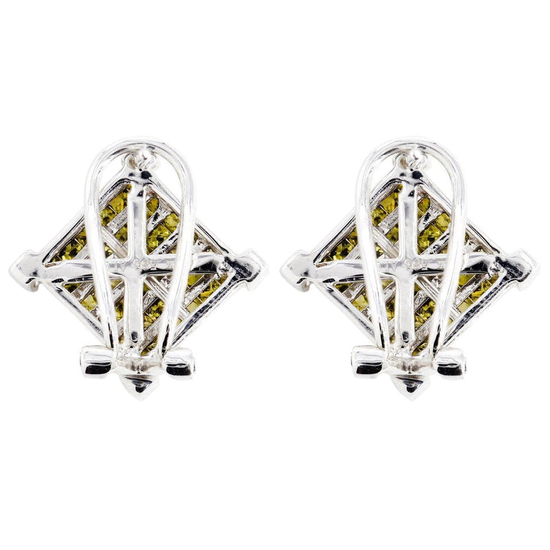 Diamond Earrings For Men | 1.85 Carats 14K White Gold