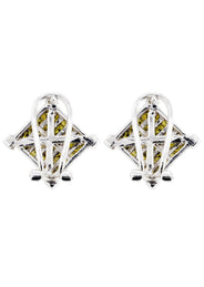 Diamond Earrings For Men | 1.85 Carats 14K White Gold