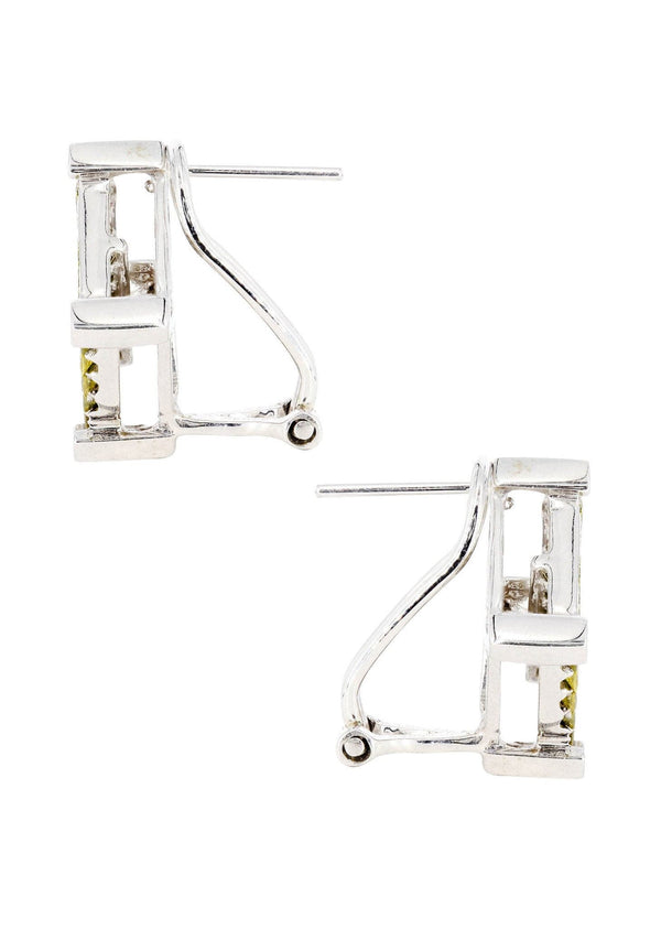 Diamond Earrings For Men | 1.85 Carats 14K White Gold