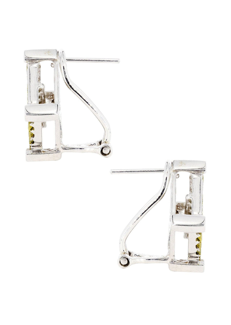 Diamond Earrings For Men | 1.85 Carats 14K White Gold