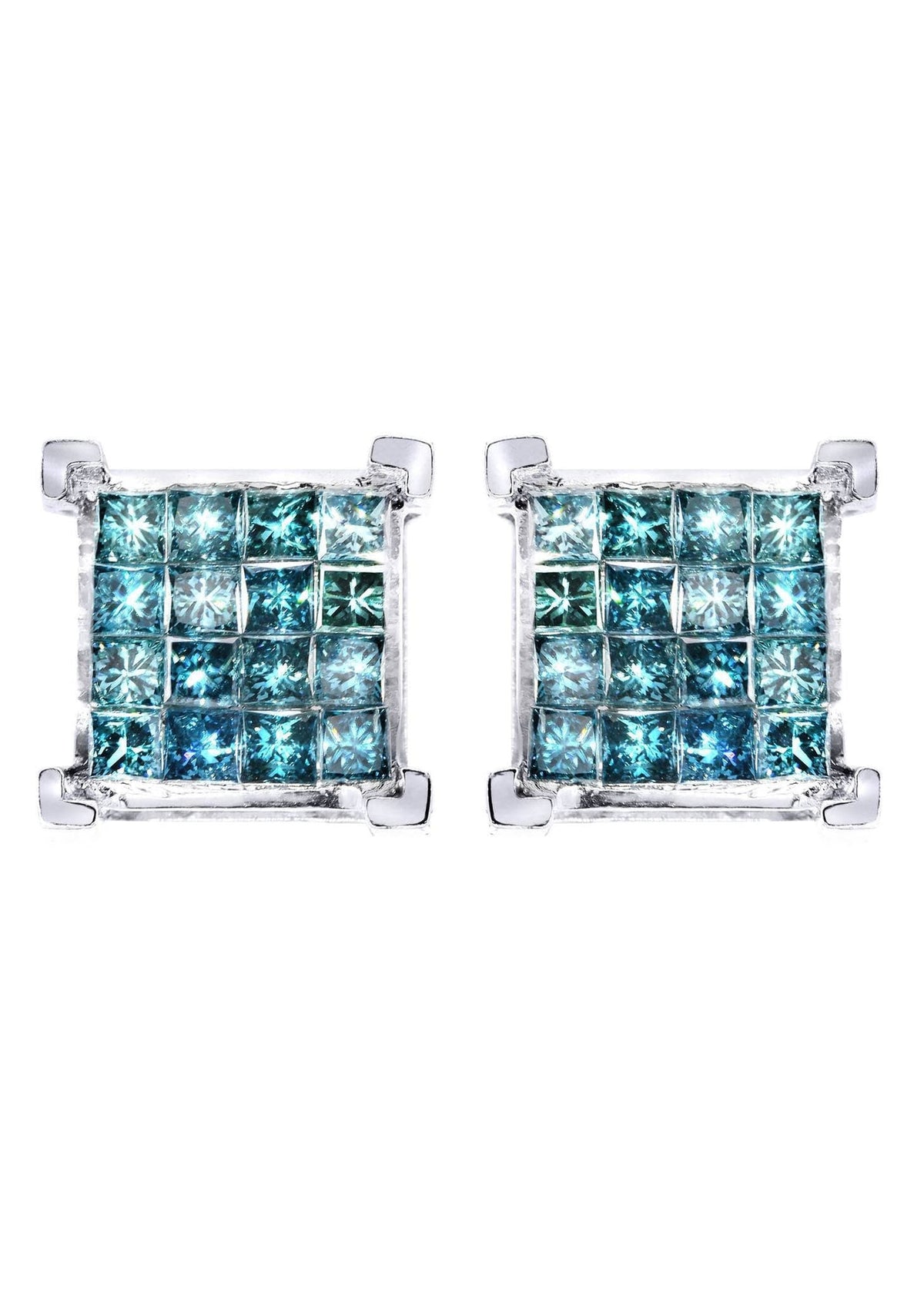 Diamond Earrings For Men | 2.05 Carats 14K White Gold