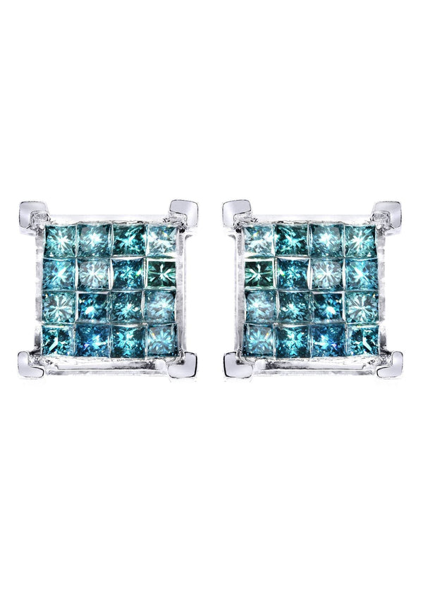 Diamond Earrings For Men | 2.05 Carats 14K White Gold