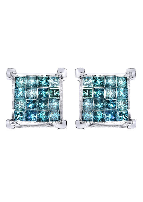 Diamond Earrings For Men | 2.05 Carats 14K White Gold