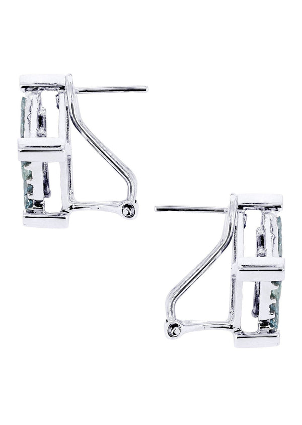 Diamond Earrings For Men | 2.05 Carats 14K White Gold