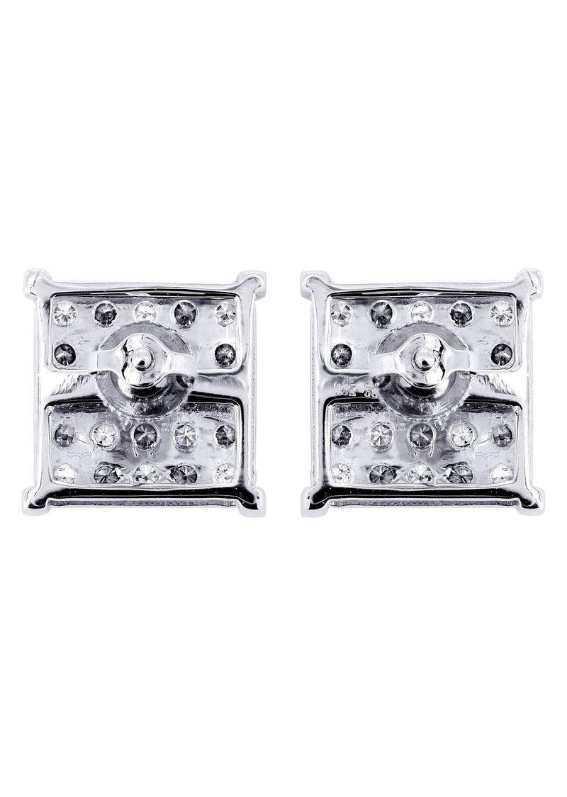 Diamond Earrings For Men | 0.69 Carats 14K White Gold