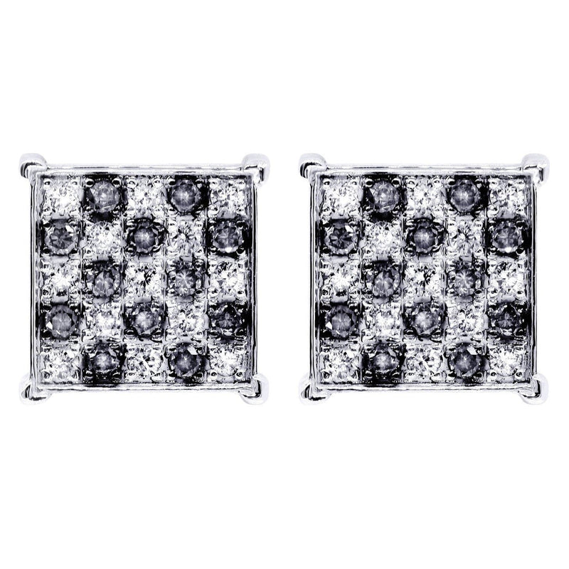 Diamond Earrings For Men | 0.69 Carats 14K White Gold