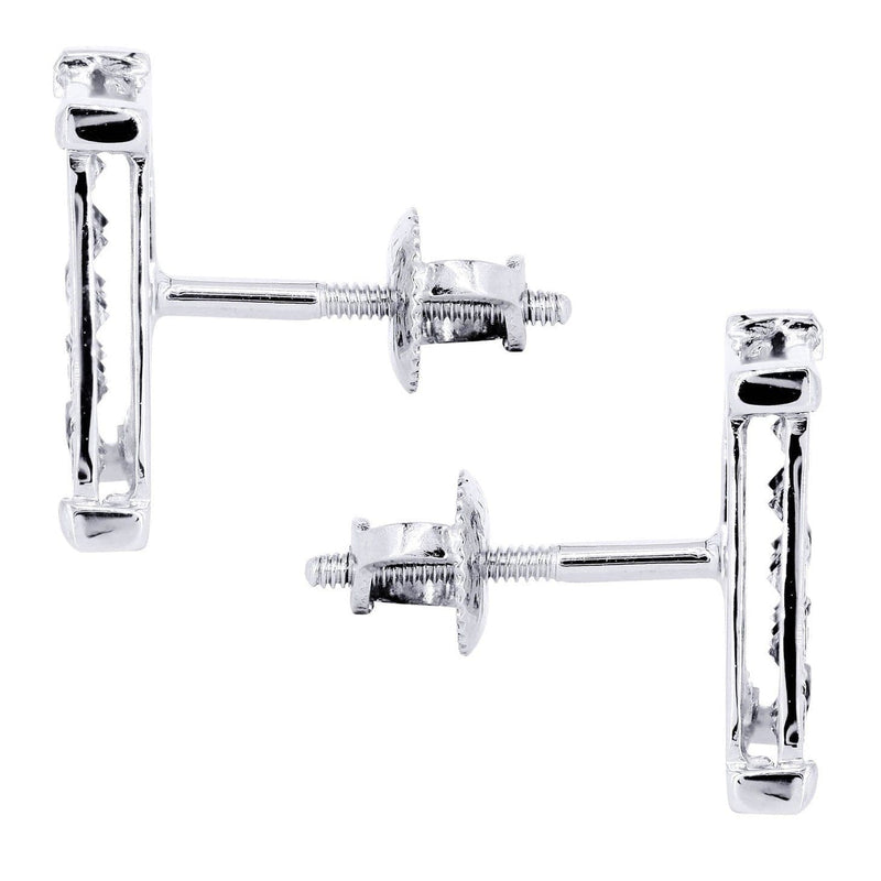 Diamond Earrings For Men | 0.69 Carats 14K White Gold