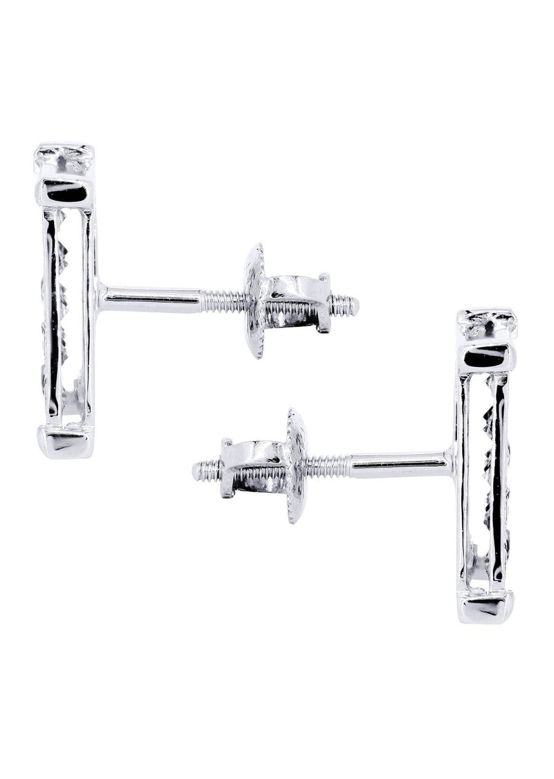 Diamond Earrings For Men | 0.69 Carats 14K White Gold