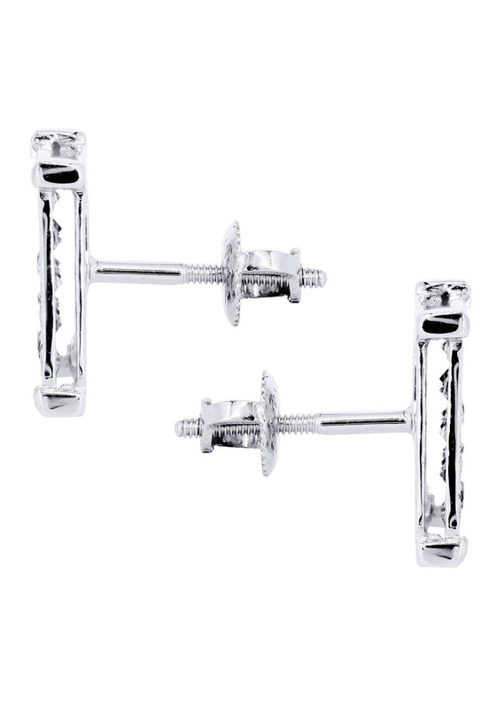 Diamond Earrings For Men | 0.69 Carats 14K White Gold