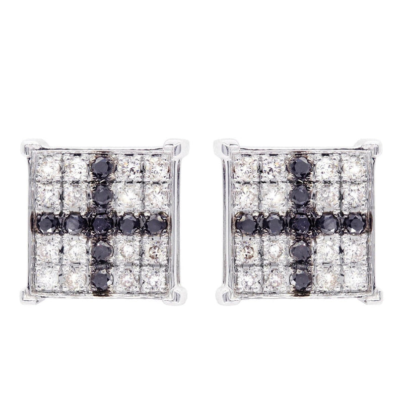 Diamond Earrings For Men | 0.68 Carats 14K White Gold