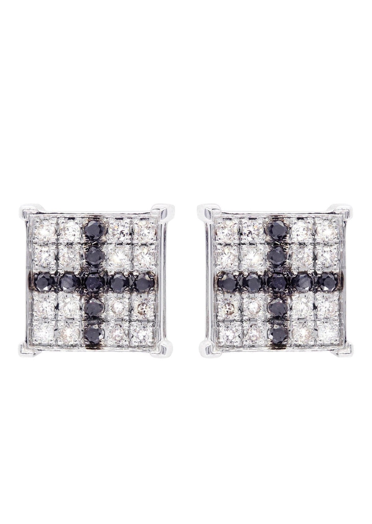 Diamond Earrings For Men | 0.68 Carats 14K White Gold