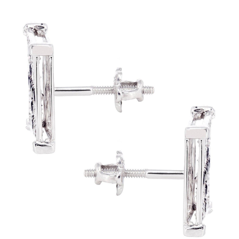 Diamond Earrings For Men | 0.68 Carats 14K White Gold