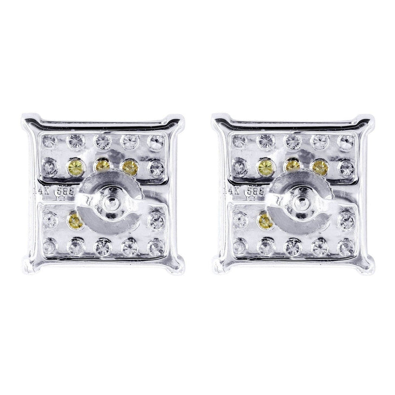 Diamond Earrings For Men | 0.65 Carats 14K White Gold