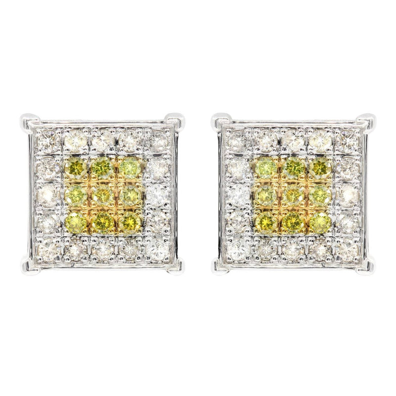 Diamond Earrings For Men | 0.65 Carats 14K White Gold
