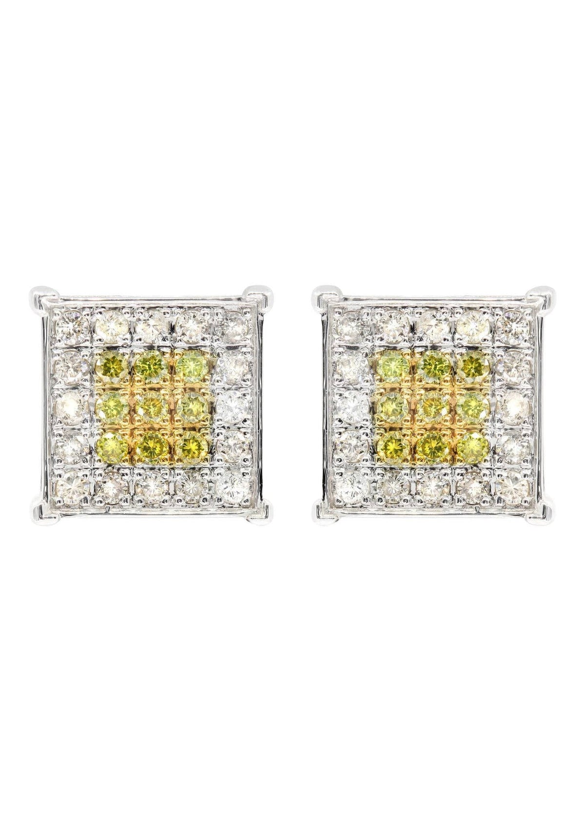 Diamond Earrings For Men | 0.65 Carats 14K White Gold