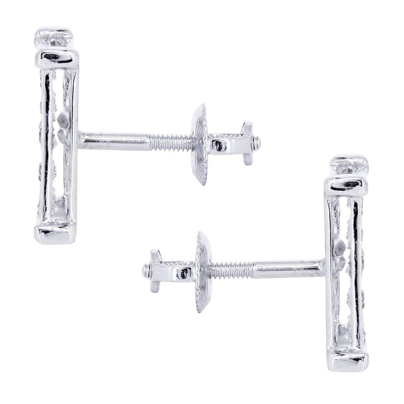 Diamond Earrings For Men | 0.65 Carats 14K White Gold