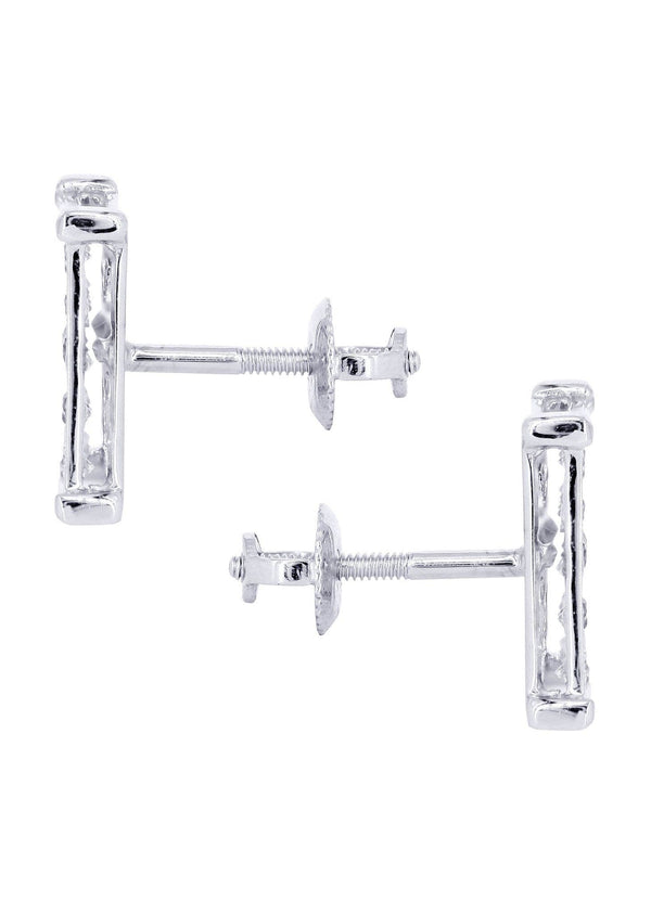 Diamond Earrings For Men | 0.65 Carats 14K White Gold