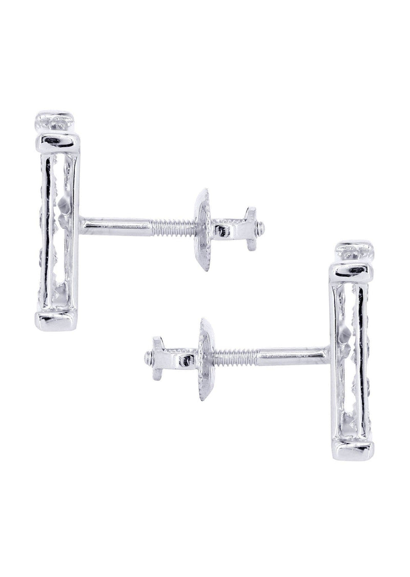 Diamond Earrings For Men | 0.65 Carats 14K White Gold