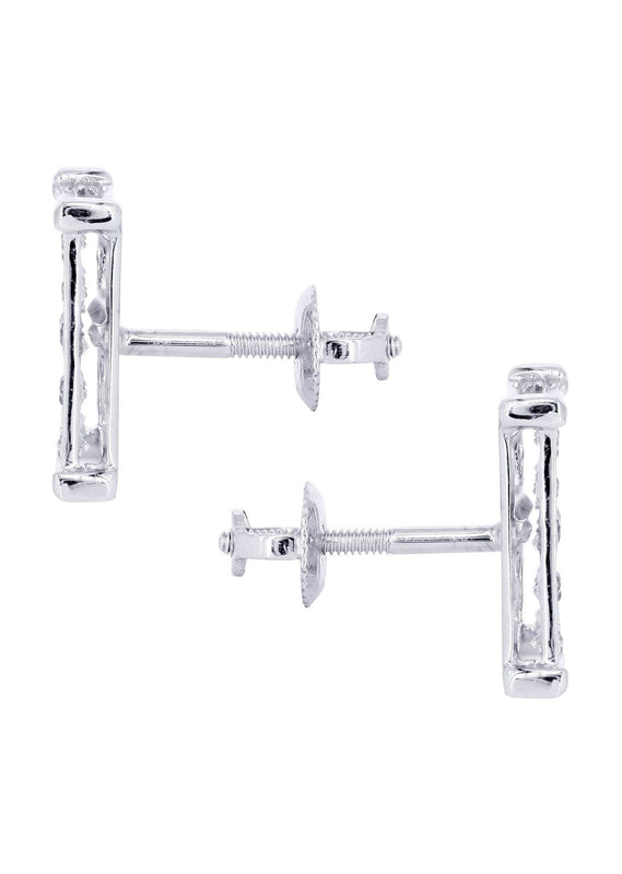 Diamond Earrings For Men | 0.65 Carats 14K White Gold