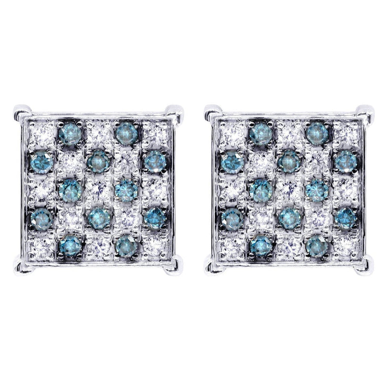 Diamond Earrings For Men | 0.67 Carats 14K White Gold