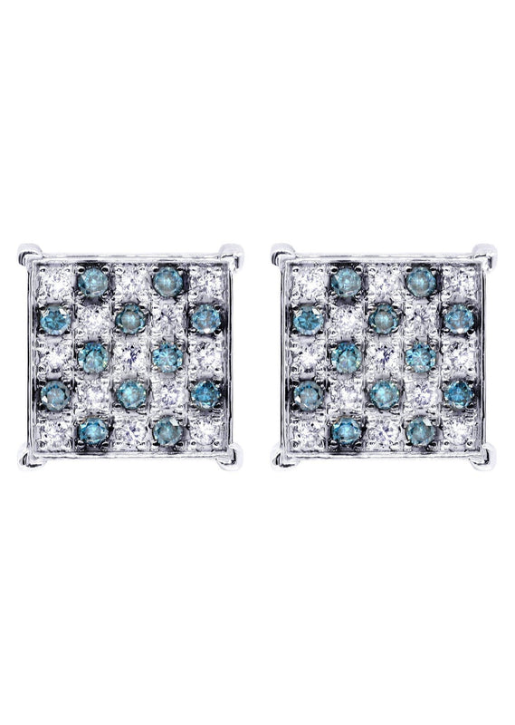 Diamond Earrings For Men | 0.67 Carats 14K White Gold