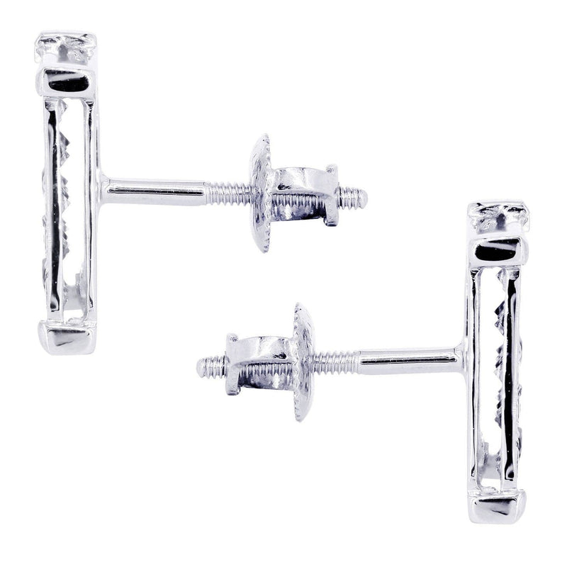 Diamond Earrings For Men | 0.67 Carats 14K White Gold
