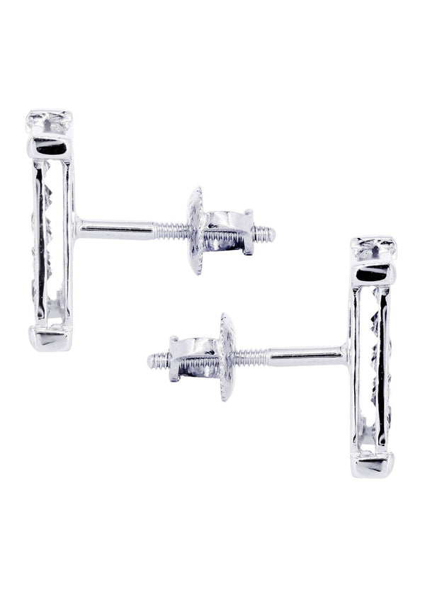Diamond Earrings For Men | 0.67 Carats 14K White Gold