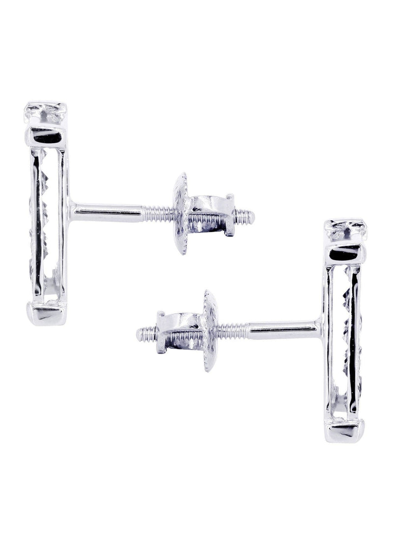 Diamond Earrings For Men | 0.67 Carats 14K White Gold