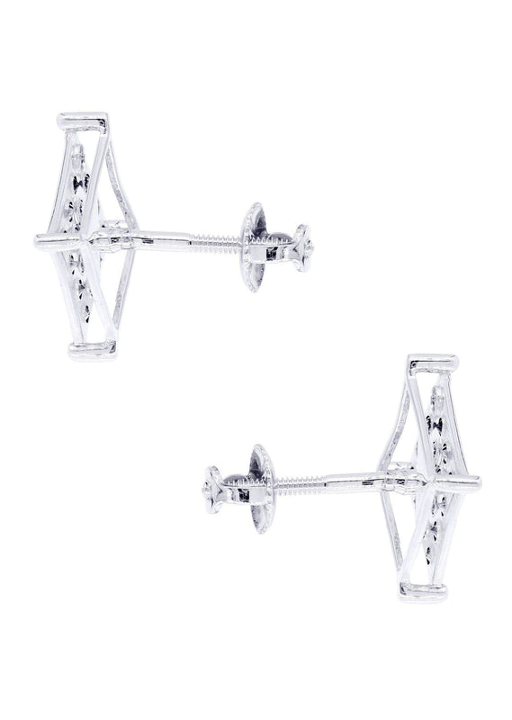 Diamond Earrings For Men | 0.31 Carats 14K White Gold