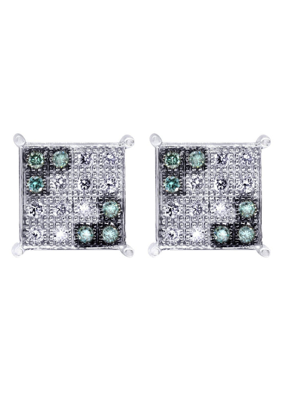 Diamond Earrings For Men | 0.31 Carats 14K White Gold