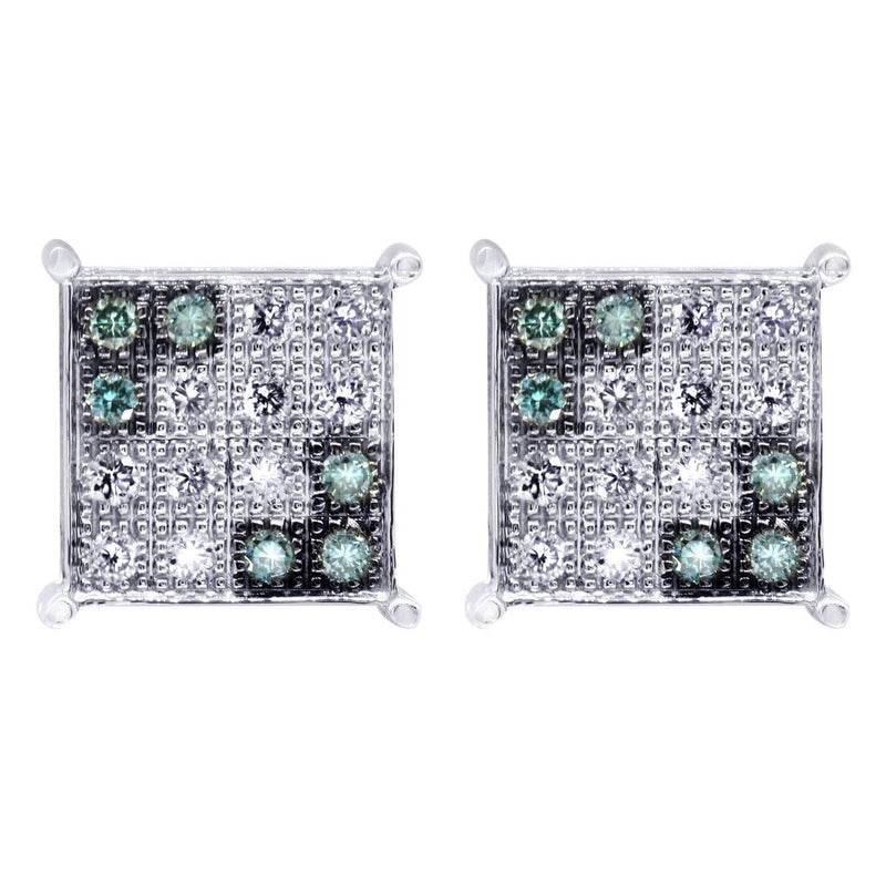 Diamond Earrings For Men | 0.31 Carats 14K White Gold
