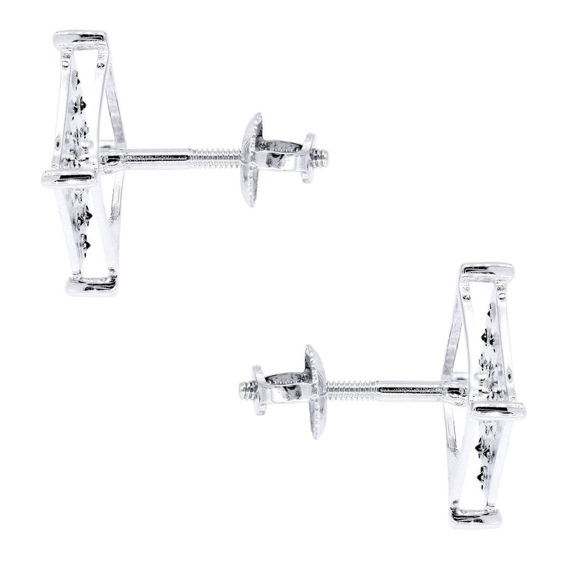 Diamond Earrings For Men | 0.31 Carats 14K White Gold