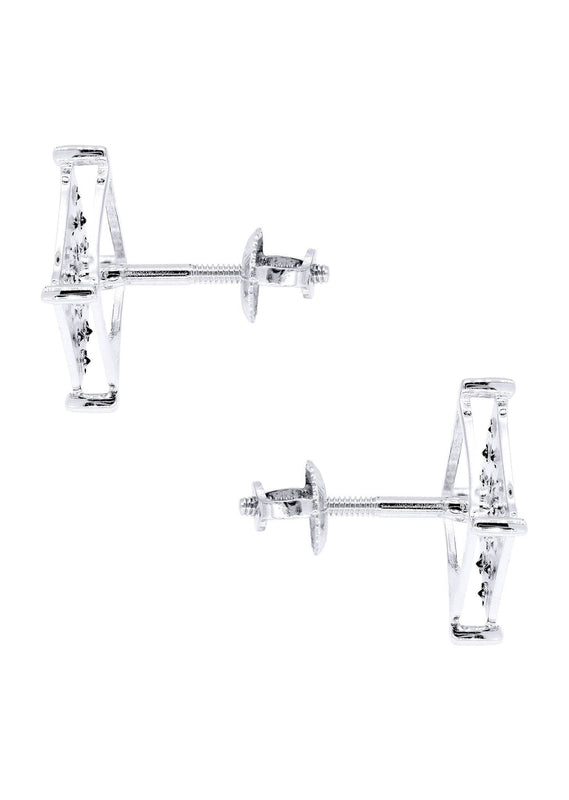 Diamond Earrings For Men | 0.31 Carats 14K White Gold