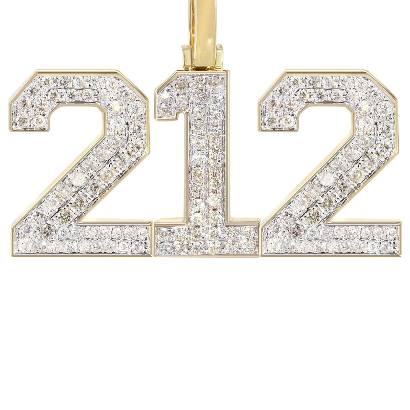 Area Code Number Diamond Pendant Necklace | 1.75 Carats