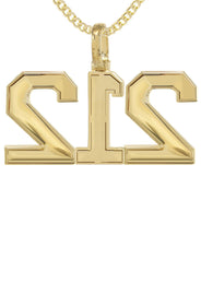 Area Code Number Diamond Pendant Necklace | 1.75 Carats