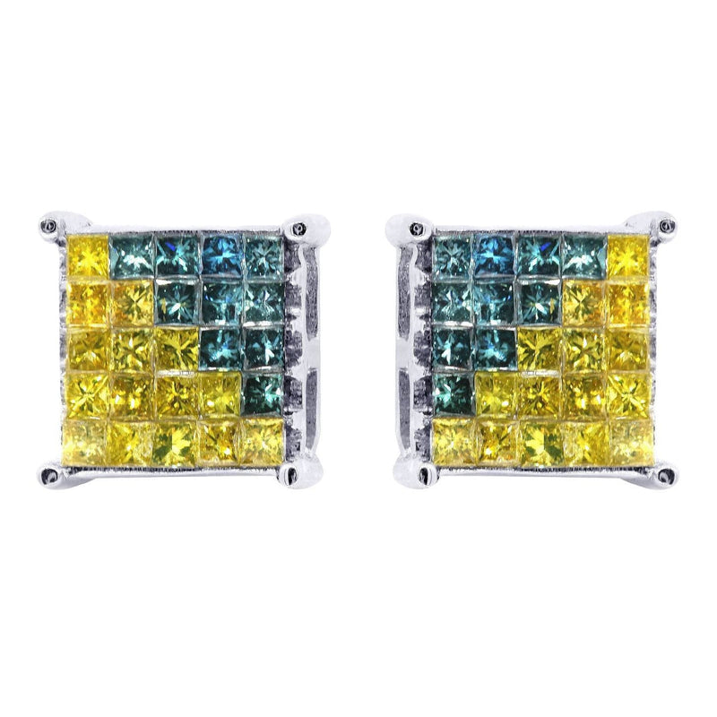 Diamond Earrings For Men | 1.27 Carats 14K White Gold