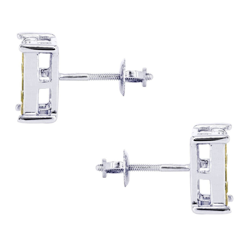 Diamond Earrings For Men | 1.27 Carats 14K White Gold