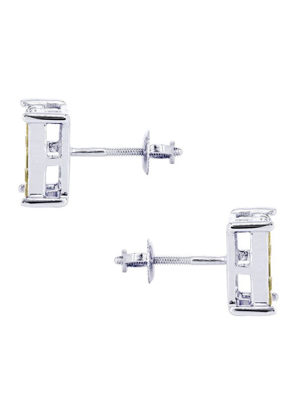 Diamond Earrings For Men | 1.27 Carats 14K White Gold