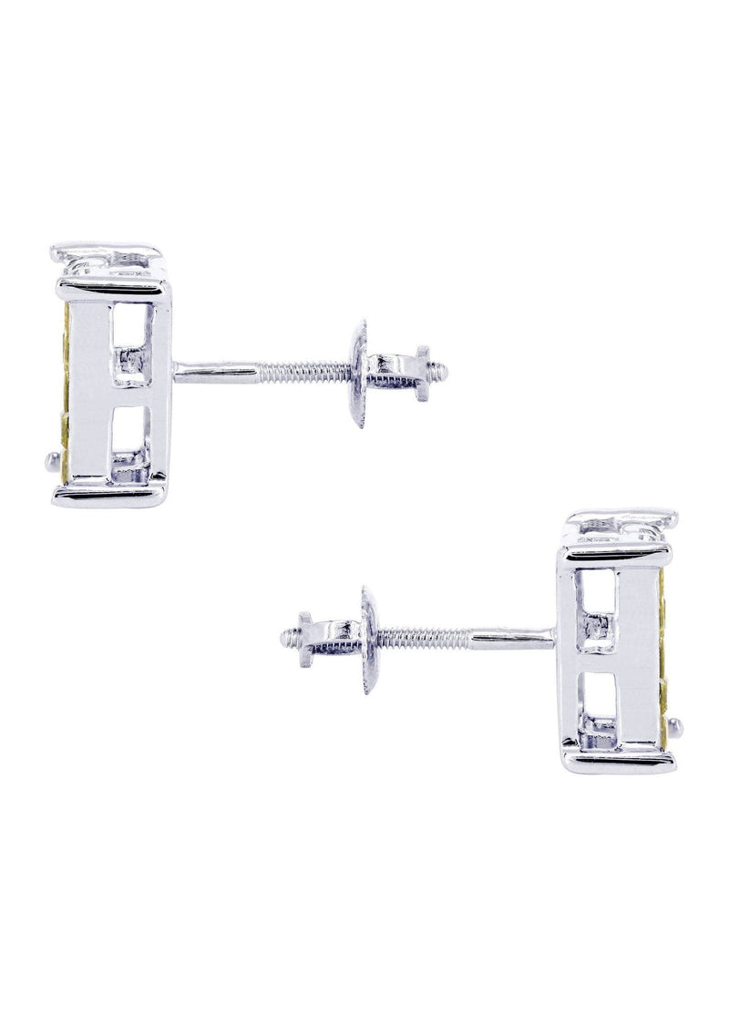 Diamond Earrings For Men | 1.27 Carats 14K White Gold