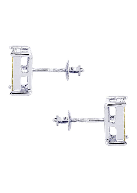 Diamond Earrings For Men | 1.27 Carats 14K White Gold