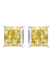 Diamond Earrings For Men | 1.02 Carats 14K White Gold