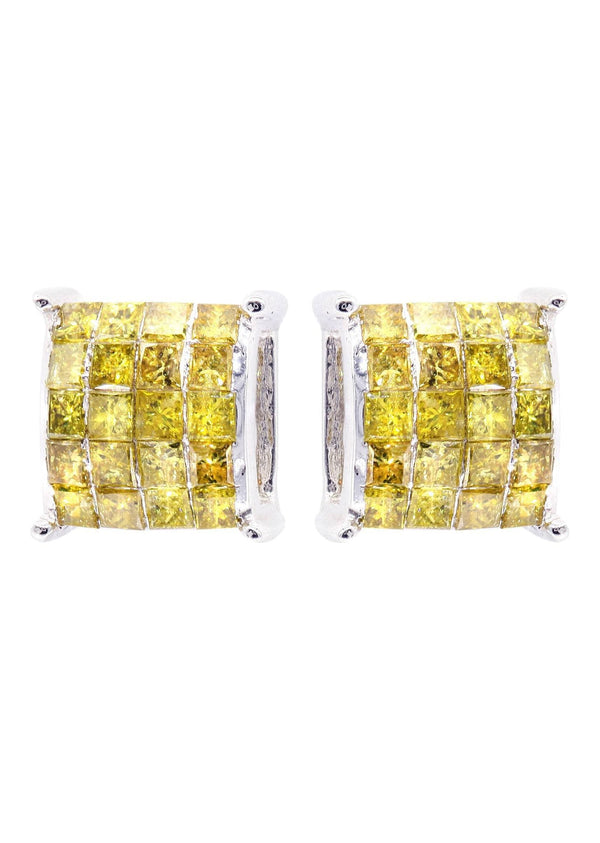 Diamond Earrings For Men | 1.02 Carats 14K White Gold