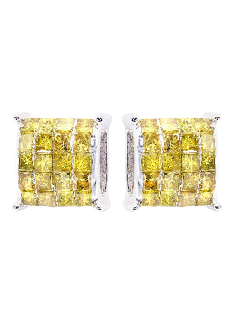 Diamond Earrings For Men | 1.02 Carats 14K White Gold